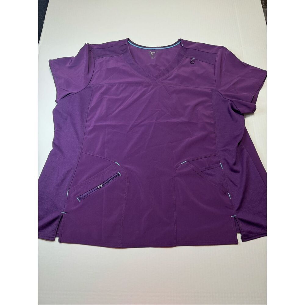 Scrubstar Eggplant Colored Short Sleeve Scrub Top Size 3XL
